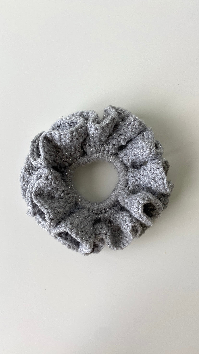 Sparkle Grey Scrunchie